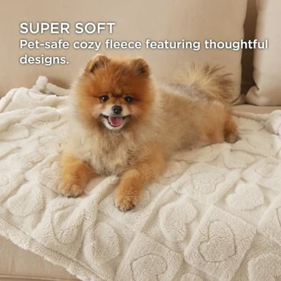 Dog Blankets for Small Dogs Washable - Fluffy Fuzzy Cat Puppy Blanket with Premium 300GSM Coral Fleece Soft for Pet Kitten Dogg