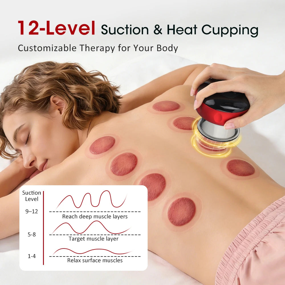 Rechargeable Smart Cupping Massager with Heat