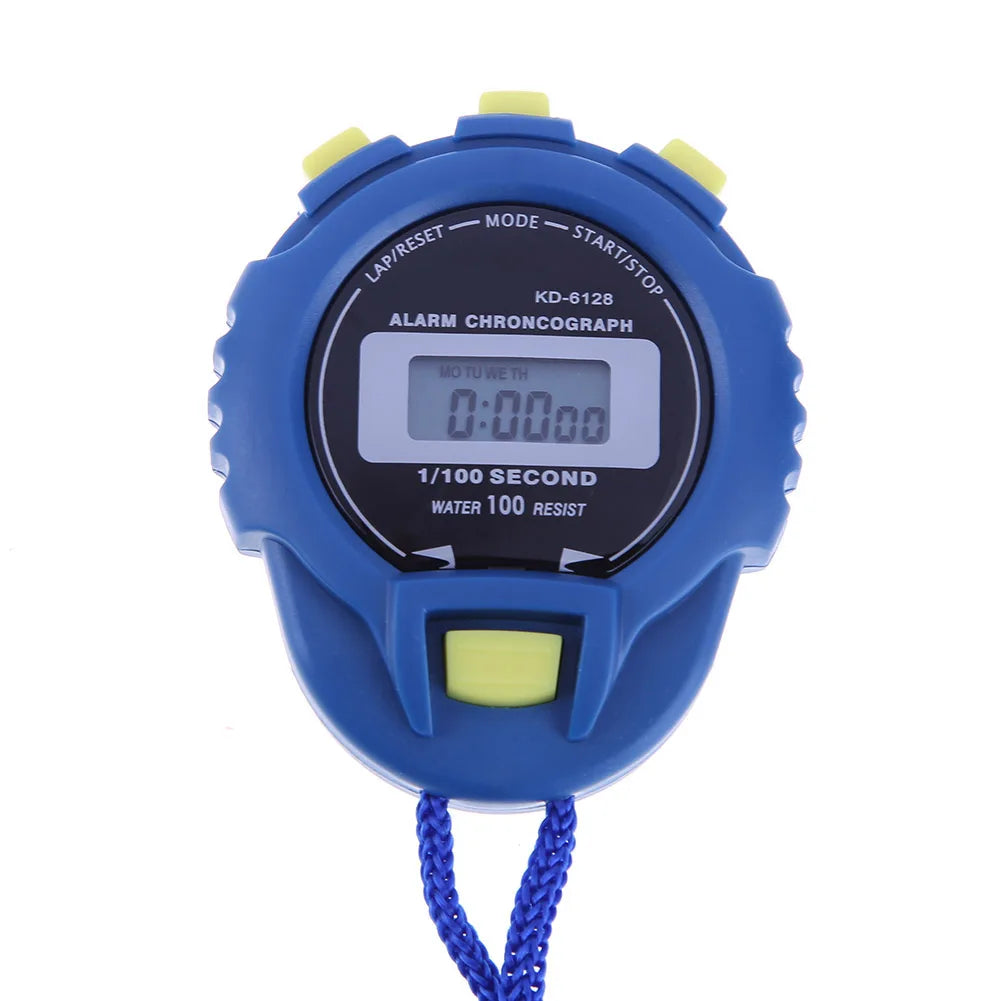 Electronic Stopwatch Digital Stopwatch Waterproof Handheld Chronometer LCD Display Pocket Stopwatch for Sports Coaches