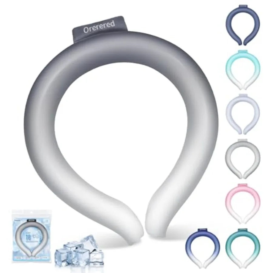 Neck Cooling Tube 70% Gel Increase Ice Ring Neck Cooler Wearable Body Cooling Products for Summer Outdoor Indoor Activities Rel