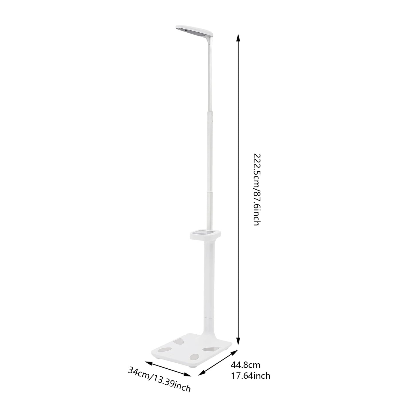White Multifunction Physician Medical Body Weight Scale, Electronic Height,& Weight Scale, Ultrasonic Height Body Fat Analyzer