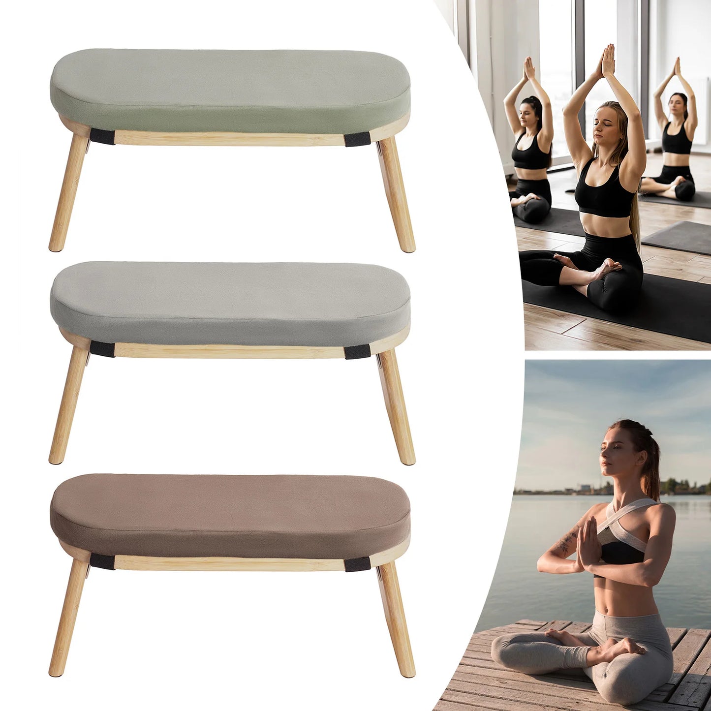 Bymaocar Foldable Meditation Bench For Kneeling Yoga And Prayer