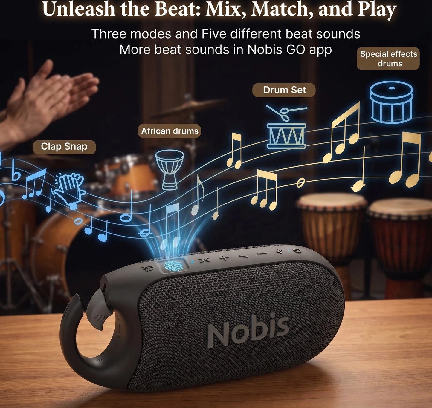 Nobis IP68 Waterproof Bluetooth Speaker With Touch Control