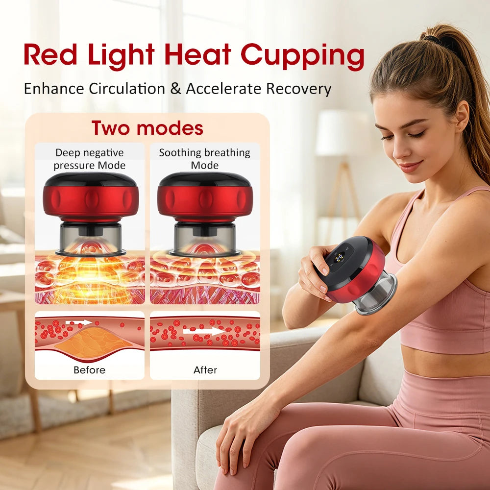 Rechargeable Smart Cupping Massager with Heat