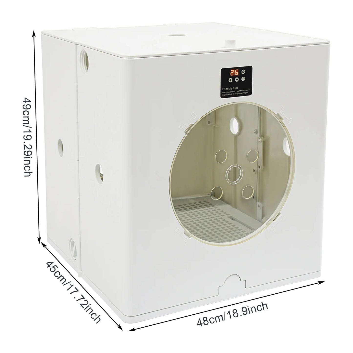 Foldable Pet Drying Box 88L Large Space 3 Gears Wind Speed Automatic Intelligent Home Dog Cat Water Blower Pet Grooming Supplies