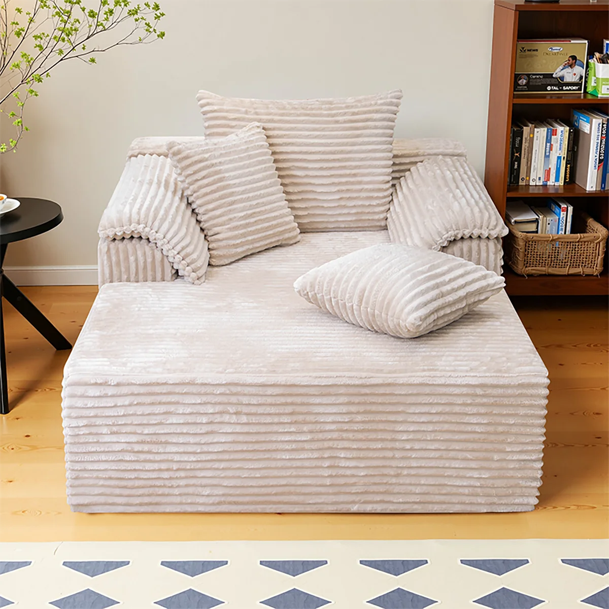 Minimalist Sofa Bed With Cushions No Assembly For Living Room