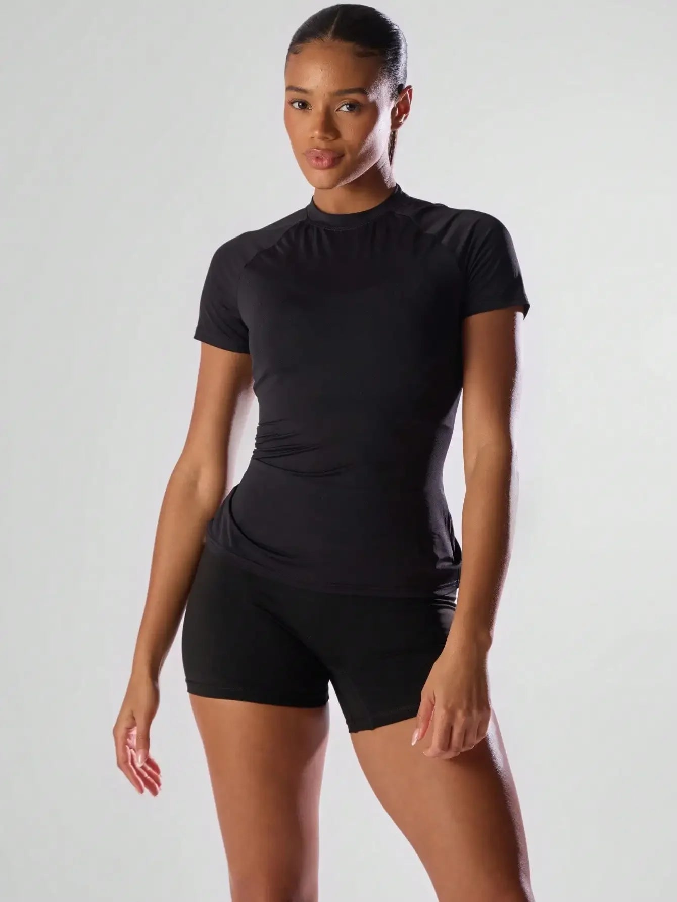 Women Slim Fit Sport Short Sleeve Running Tee For Workouts
