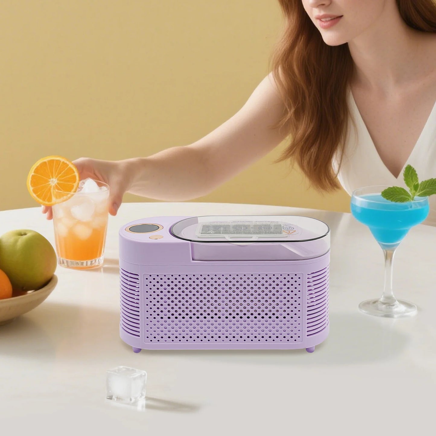 Bymaocar Portable 8-Cube Ice Maker, Fast 10-Minute Ice Car Use