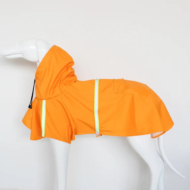 Reflective Hooded Waterproof Dog Raincoat