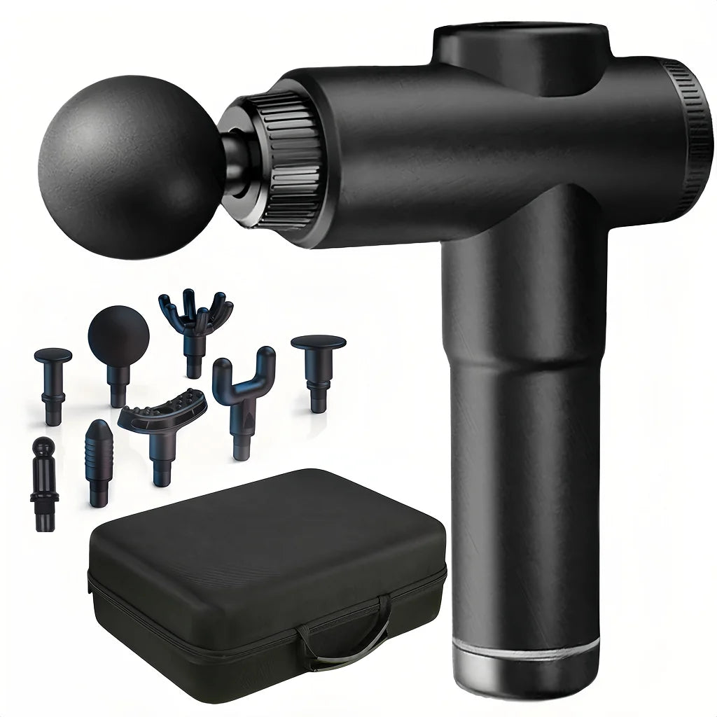 8 In 1 Powerful Percussion Massage Gun With 8 Attachments