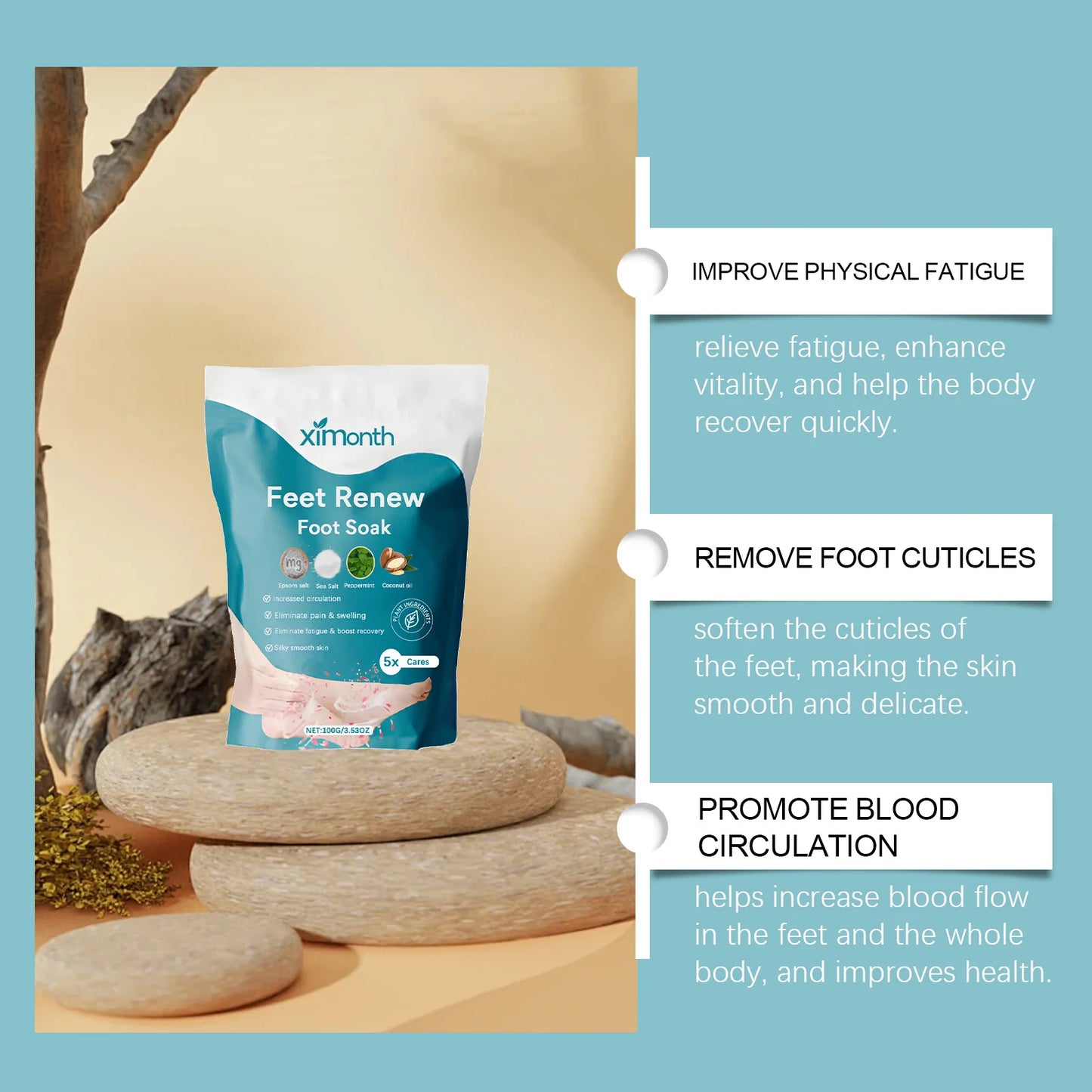 Foot Bath Salts Soak For Relaxation And Dead Skin Removal