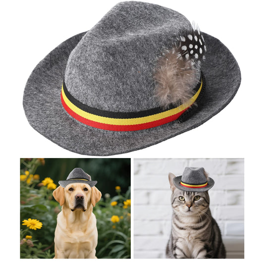 Bavarian Oktoberfest Costume Hat for Dogs and Cats