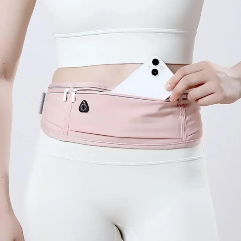 Unisex Reflective Running Waist Pack With Water Bottle Holder Phone Pocket