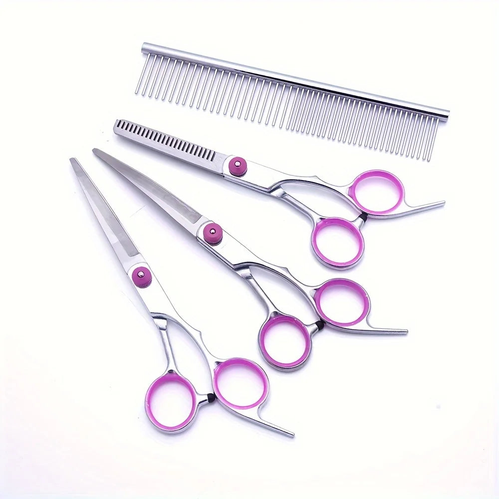 Stainless Steel Pet Grooming Scissors Set