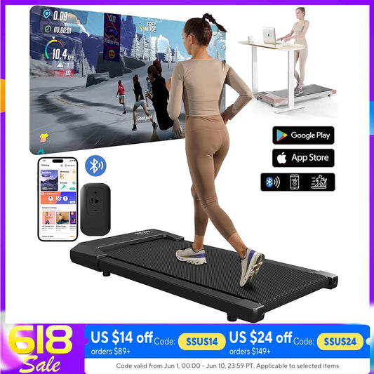 Superun Home Treadmill 2.5HP Bluetooth LCD Display Exercise Machine