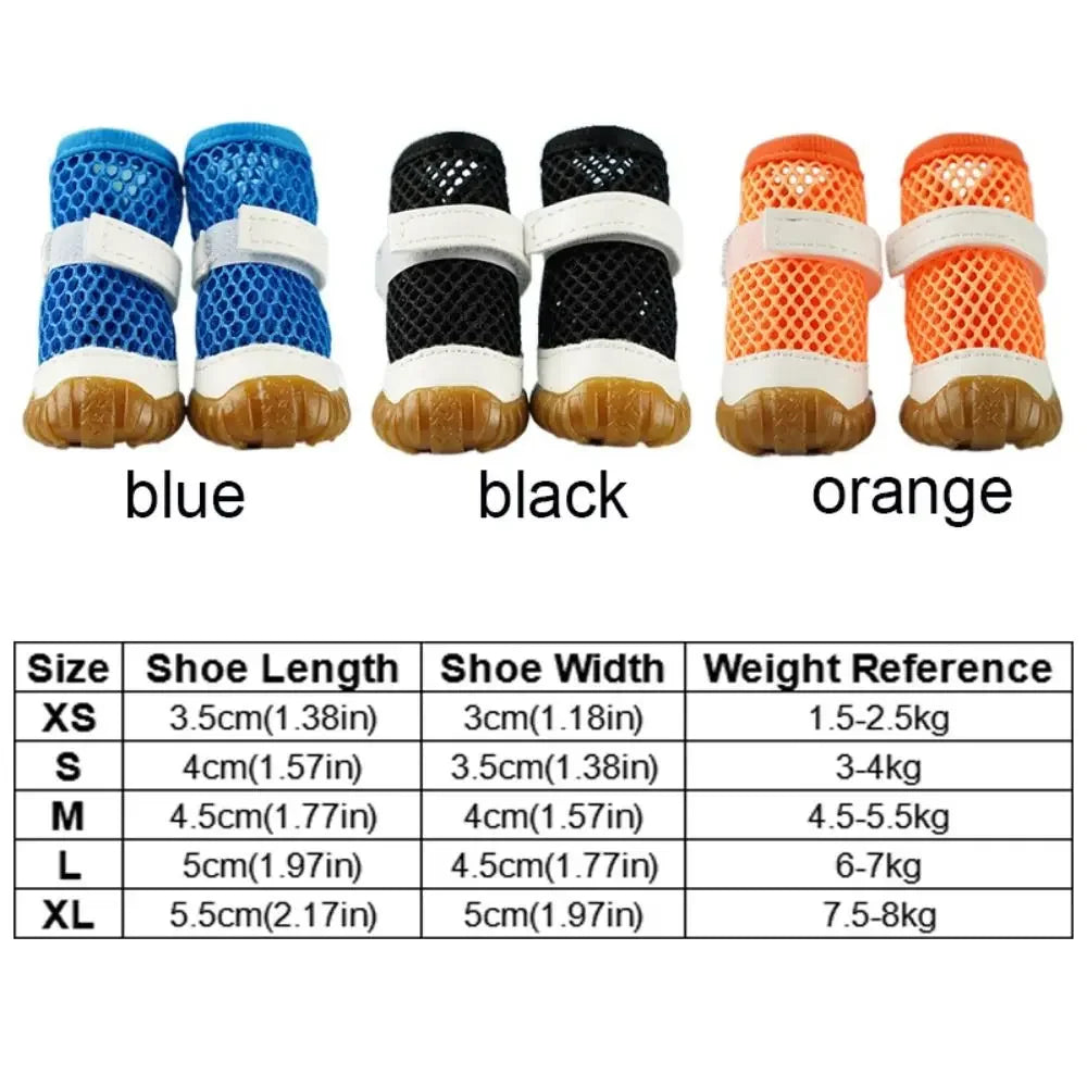 Breathable Dog Net Shoes For Small Dogs Anti Slip Outdoor