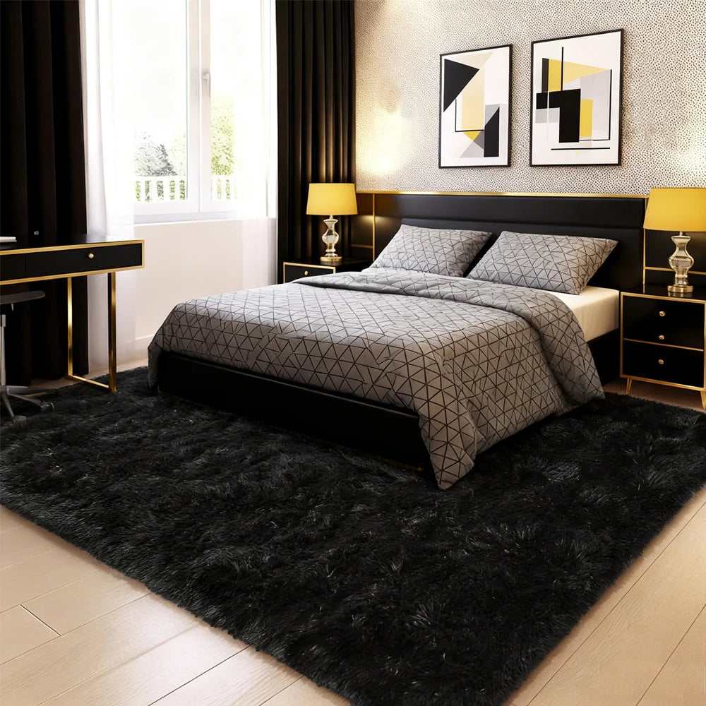 Fluffy Faux Fur Rug For Living Room And Bedroom Washable