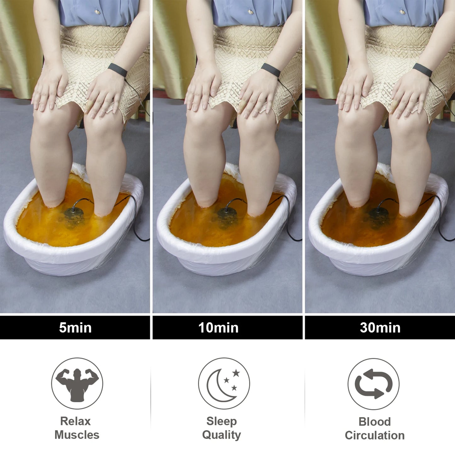 Salon Detox Spa Device Dual Ionic Foot Bath Detox Machine for 2 People Body Detox Sps Massage with Infrared Heating Waist Belt