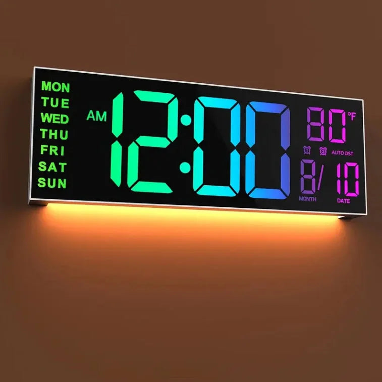 Digital Wall Clock With Remote, Timer, Alarm, Temperature