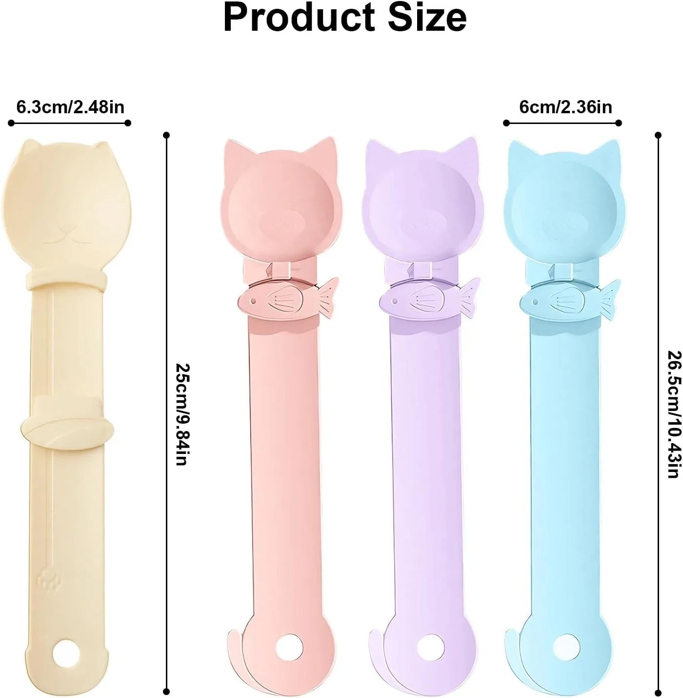 4Pcs Cat Treat Dispenser Multi Function Spoon for Lickable Cat Treats Cats Treats Squeeze Spoon Treat Feeding Wet Spoons Easy Feeding 4 Styles