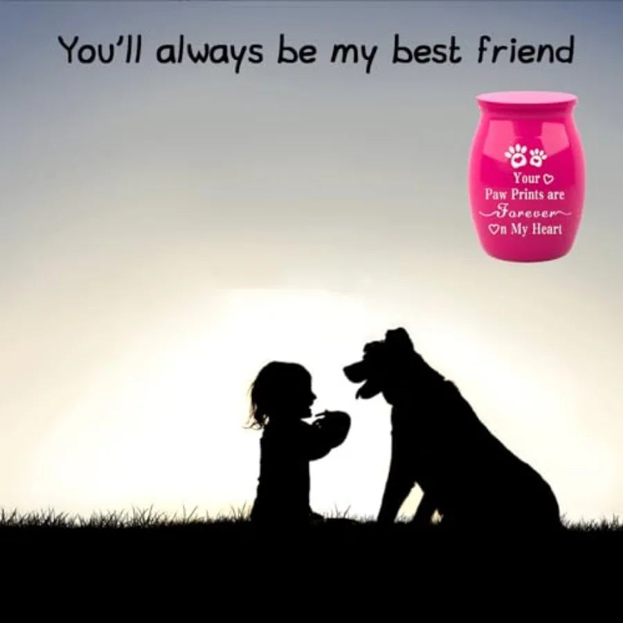 Pet Urns for Dogs Ashes, Memorial Urns Small Urn for Pet Ashes, Mini Cremation Keepsake Urn for Dog Cat to Remember Your Love