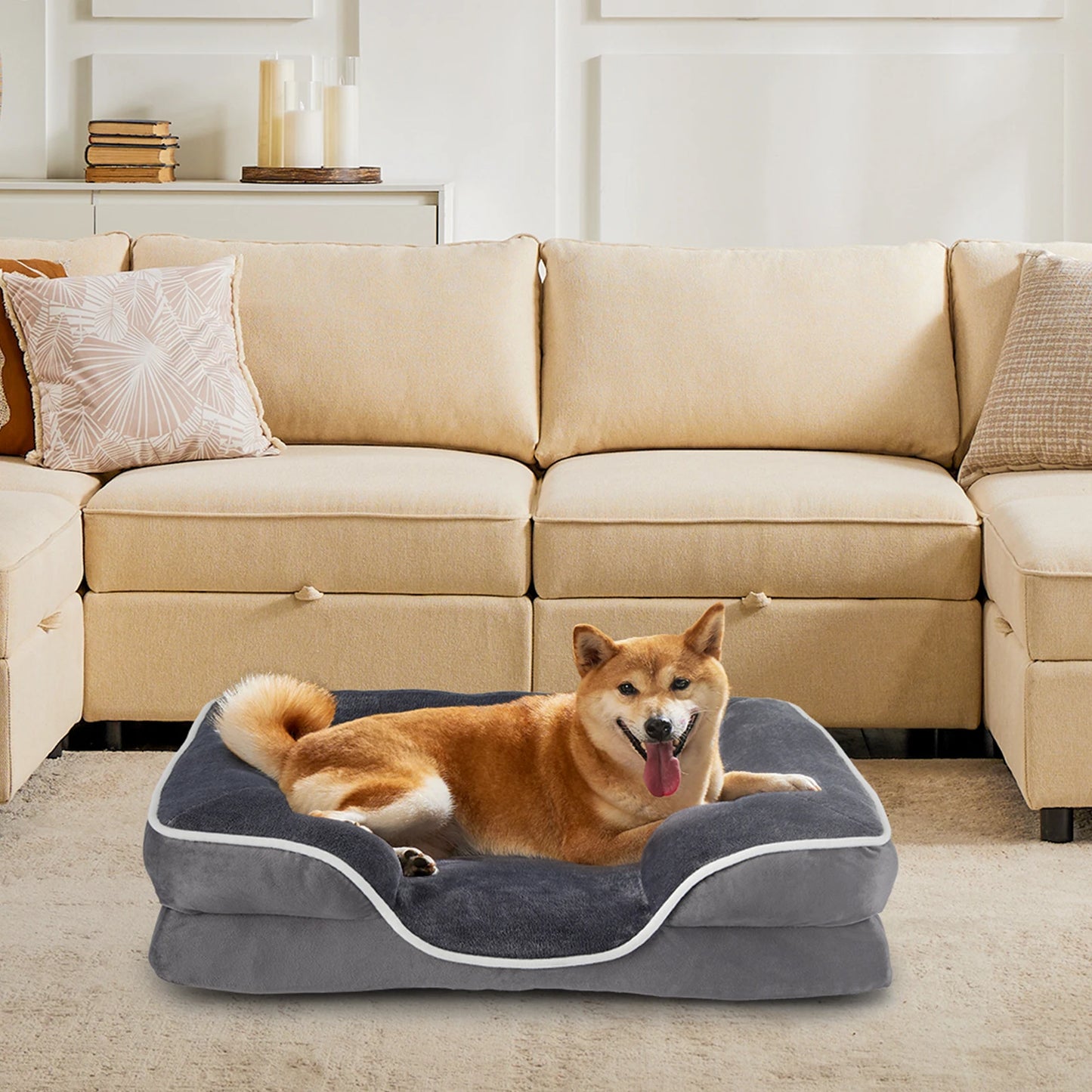 JHK Orthopedic Memory Foam Dog Bed For Small Pets Cover
