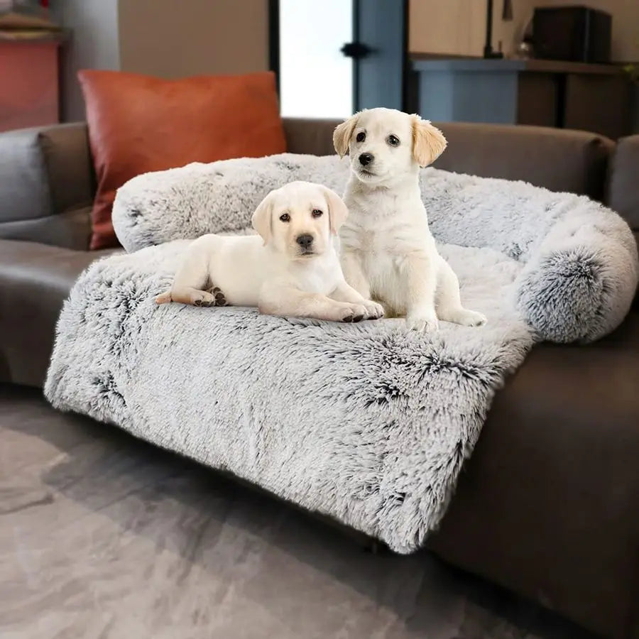 Pet Calming Bed Mat for Dogs and Cats with Plush Waterproof Lining