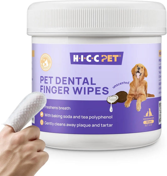 Pet Teeth Cleaning Wipes for Dogs and Cats Vet Recommended