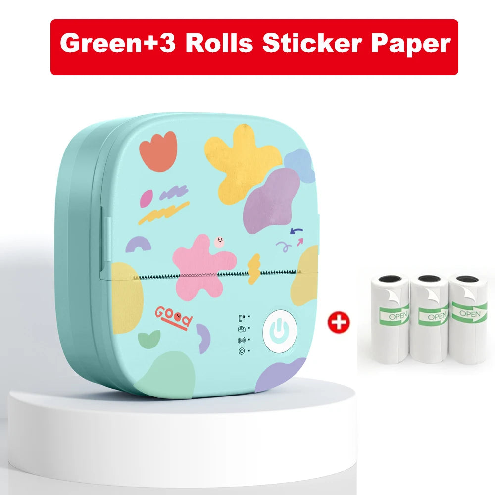 Portable Thermal Printer Bluetooth Pocket Photo Label Printer Inkless Printpod Sticker Printing Android iOS Printers for Home