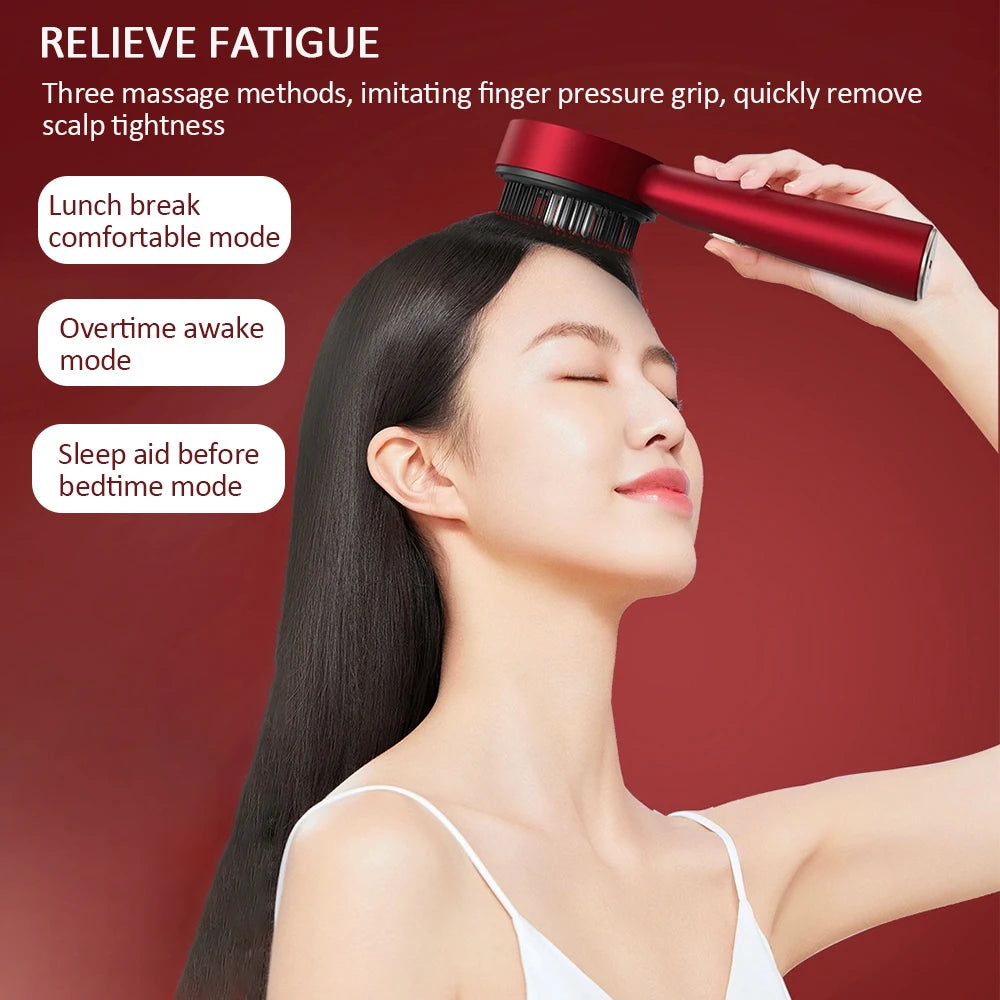 Foreverlily Electric Vibration Scalp Massage Comb For Hair Growth
