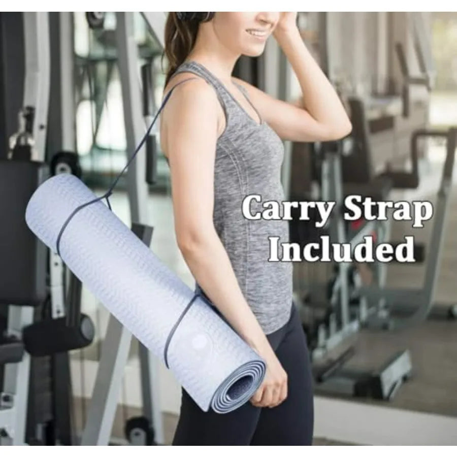 Yoga Mat Thick Non Slip Anti Tear Pilates Mat EcoFriendly