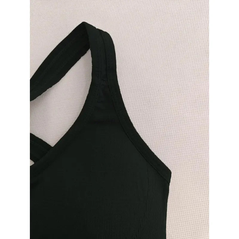 W4 Sports Seamless Padded Push Up Yoga Tank Bra For Women