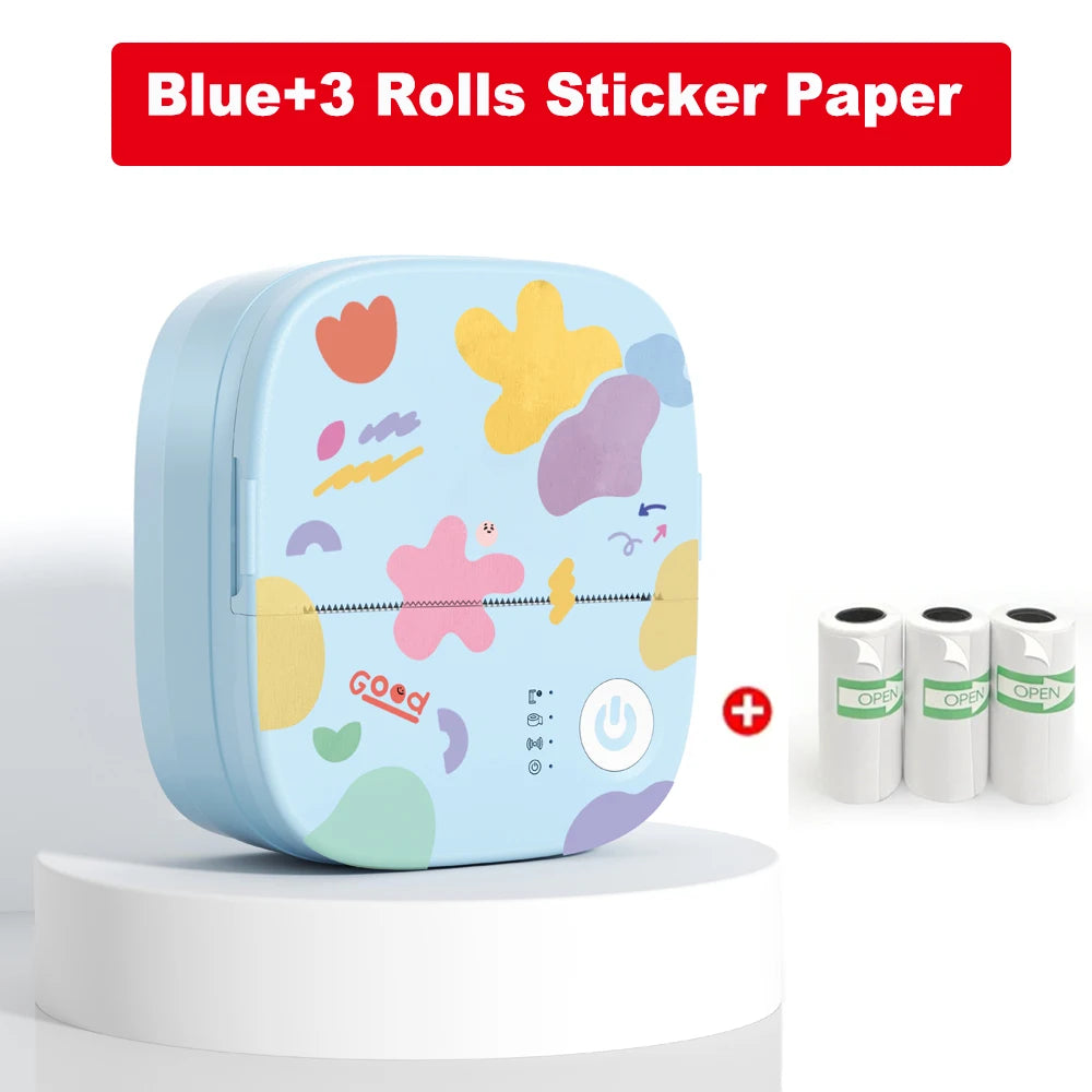 Portable Thermal Printer Bluetooth Pocket Photo Label Printer Inkless Printpod Sticker Printing Android iOS Printers for Home