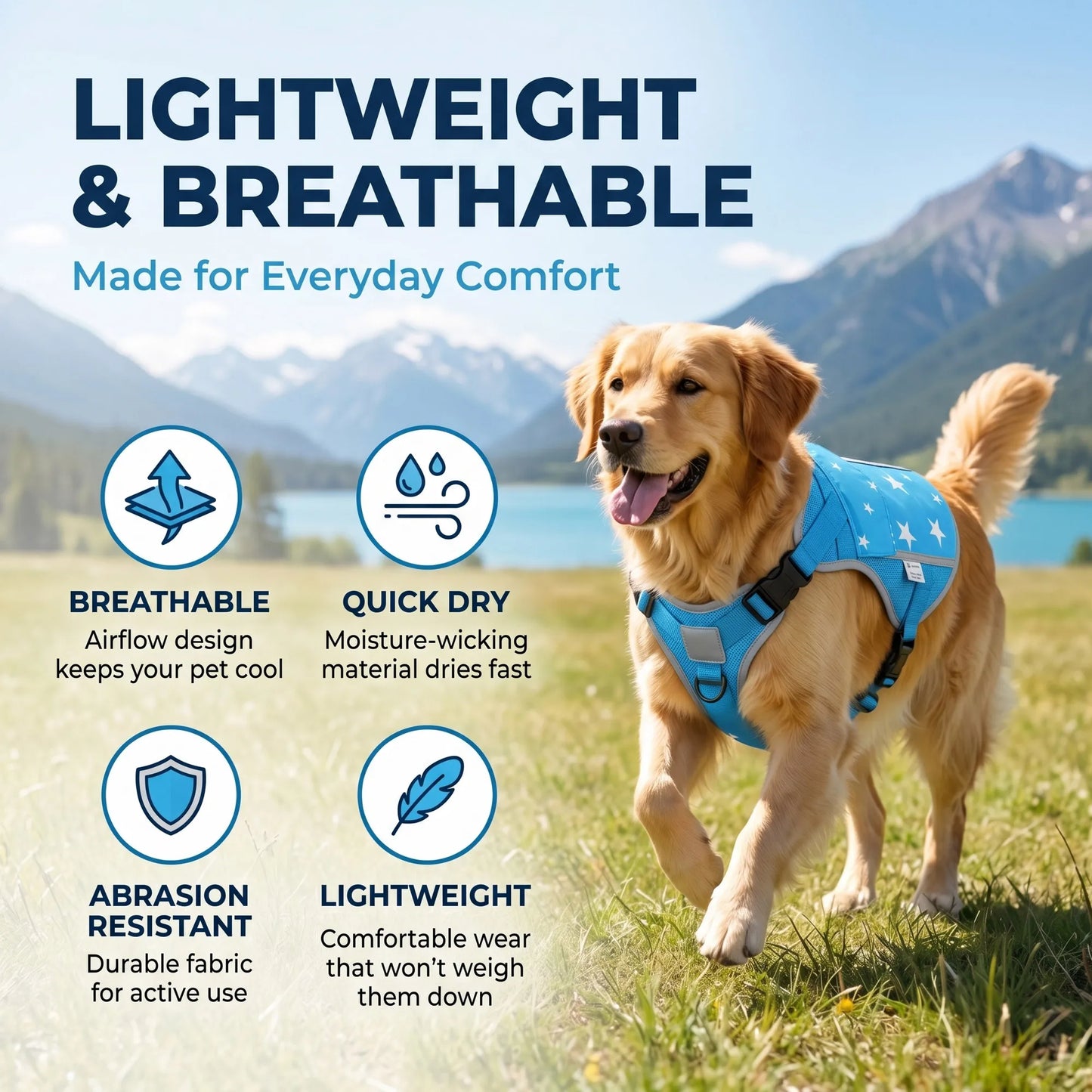 Pet Dog Cooling Vest Harness Cooler Jacket For Walking Dog Outdoor Camping Hunting Training Refrigerator Cooling Source For Dogs
