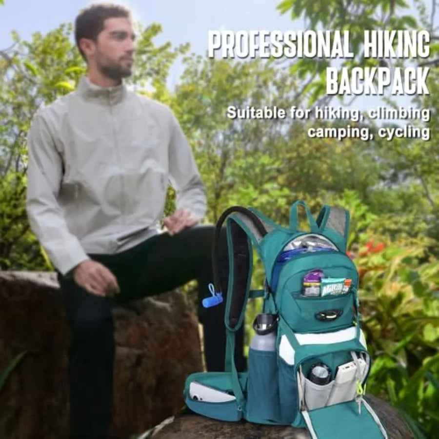 Hydration Backpack With Insulated Water Bladder For Hiking