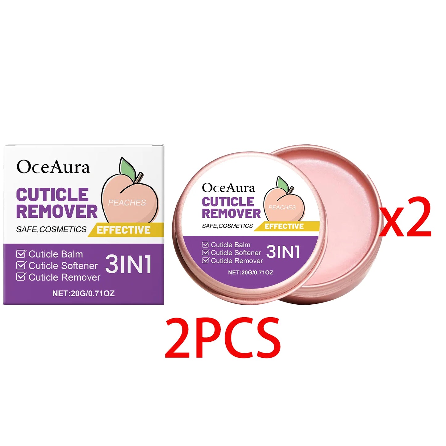 Ouhoe Peach Scented Hand Cream Moisturizing Nail Care Cuticle Softener