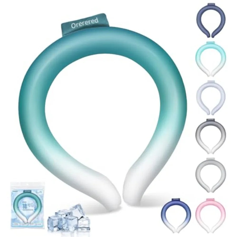 Neck Cooling Tube 70% Gel Increase Ice Ring Neck Cooler Wearable Body Cooling Products for Summer Outdoor Indoor Activities Rel