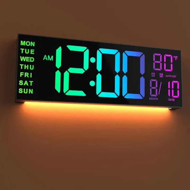 Digital Wall Clock With Remote, Timer, Alarm, Temperature