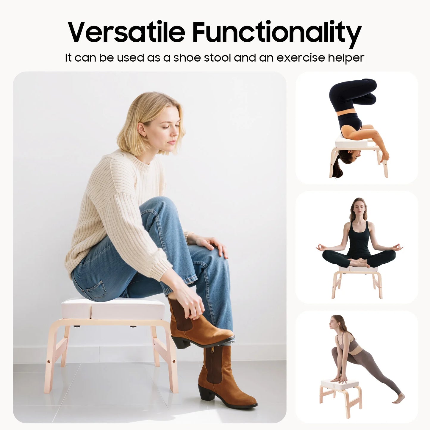 Yoga Headstand Bench Inversion Stool 440 Lbs Capacity
