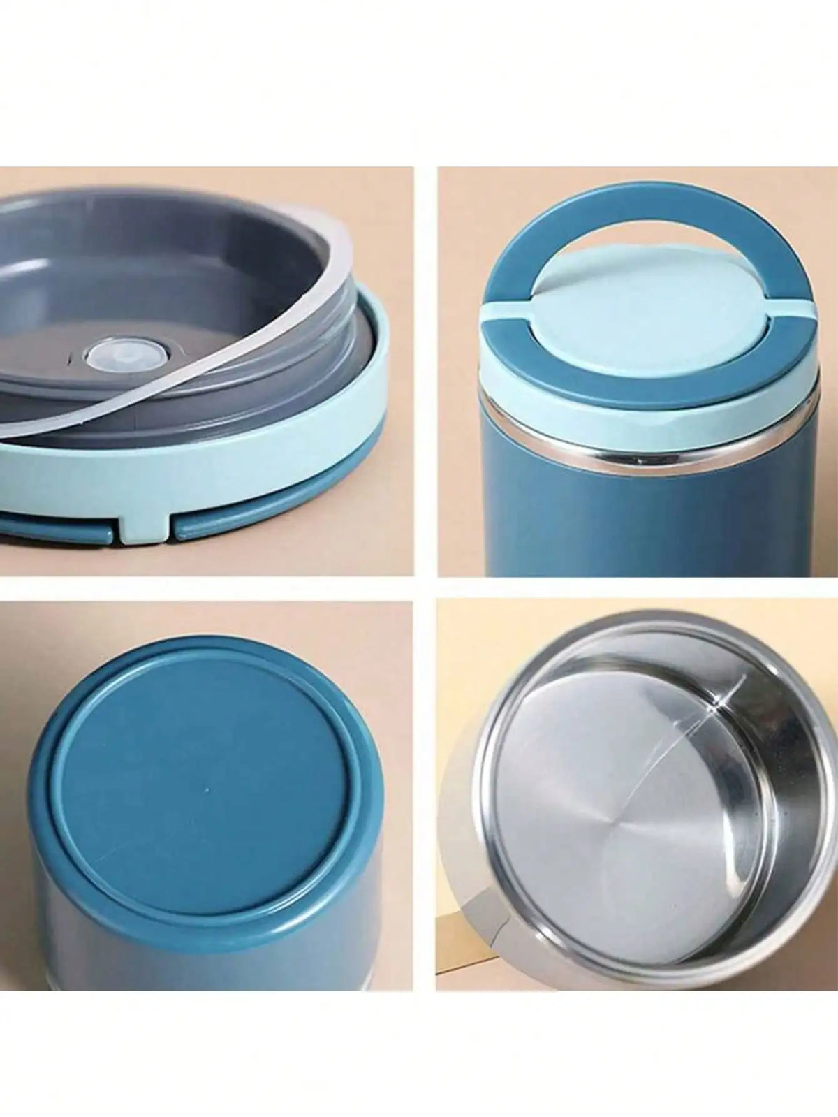 Insulated Stainless Steel Lunch Box Set with Handle