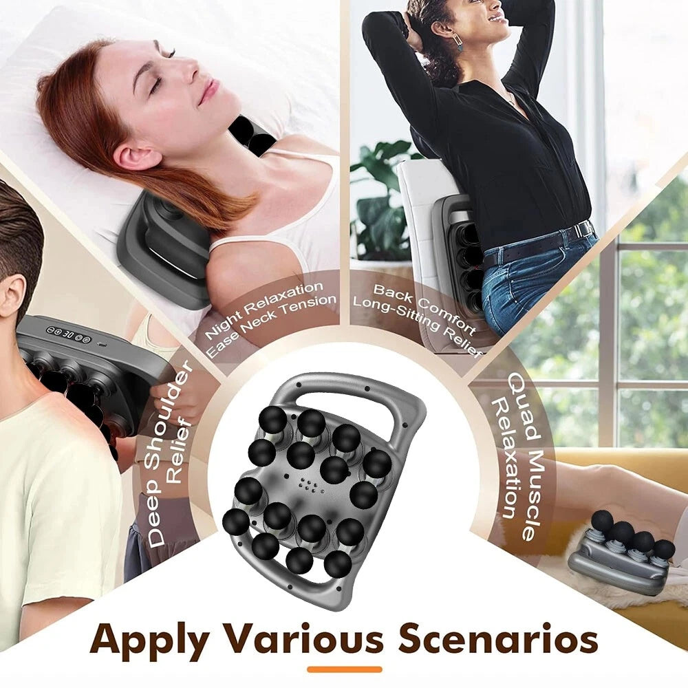 16-Speed Fascia Gun, 9 Modes 99 Levels Intensity Adjustment, 66LB Deep Tissue Percussion Massager, 90 Minute Working Time, 2000mhA Massage Gun Ideal for Shoulders, Legs, Feet, And Body