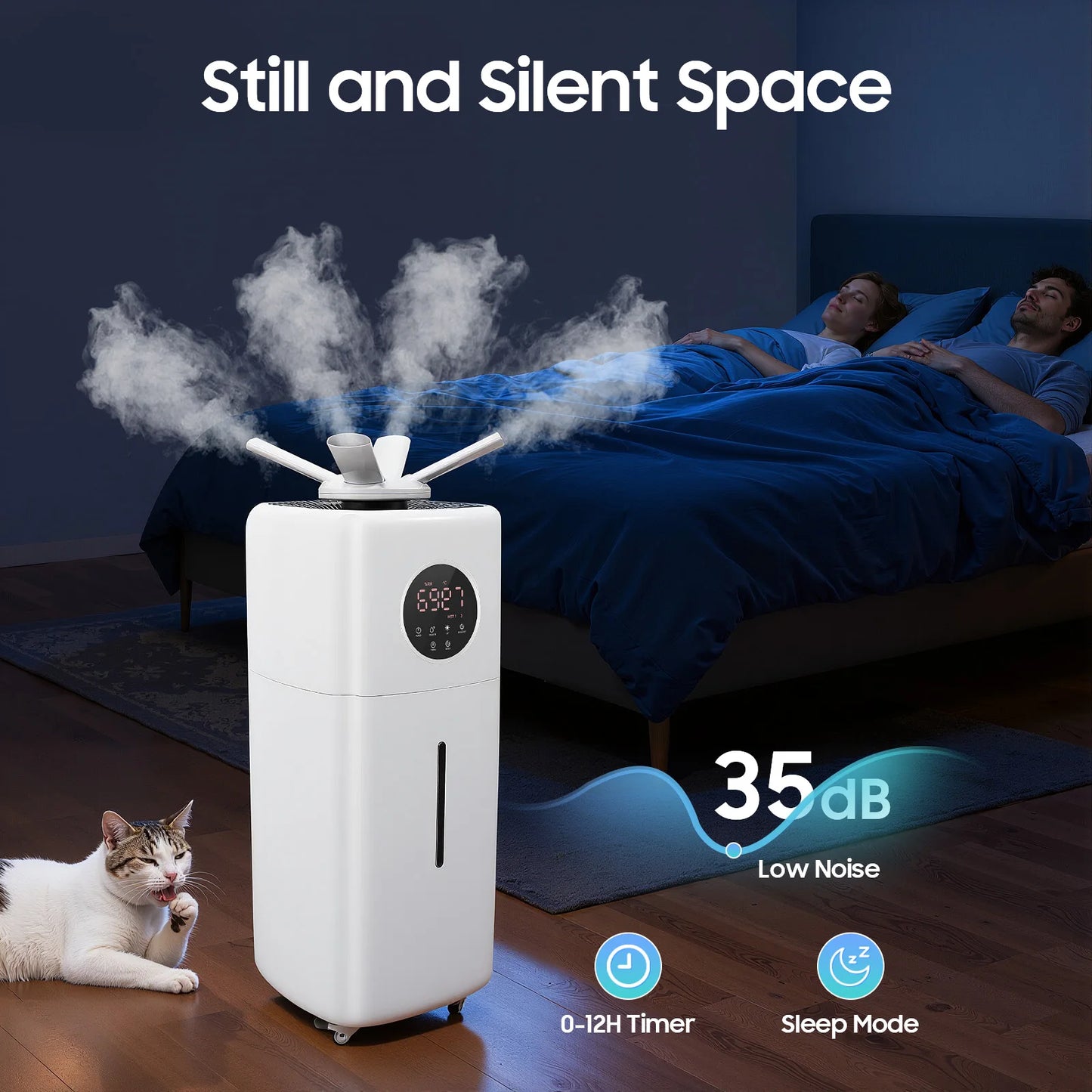 Humidifier Large Capacity 21L Digital Control Remote Control Air Purification Ultrasonic Humidifier Mist Maker