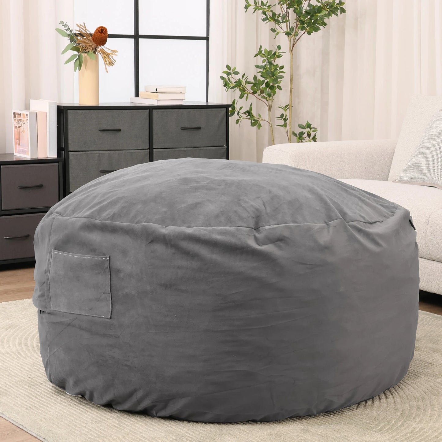 JHK Bean Bag Chair For Gaming And Reading Foam Filled
