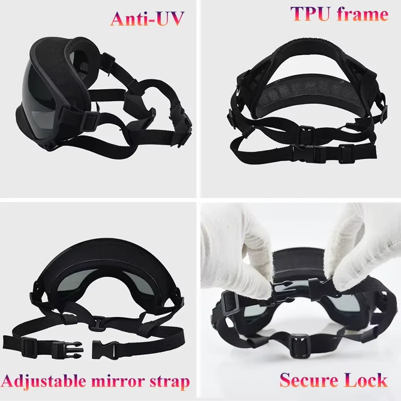 Dog Goggles Anti-UV Sun Glasses Eyewear Protection Adjustable Windproof Pet Dog Supplies For Travel