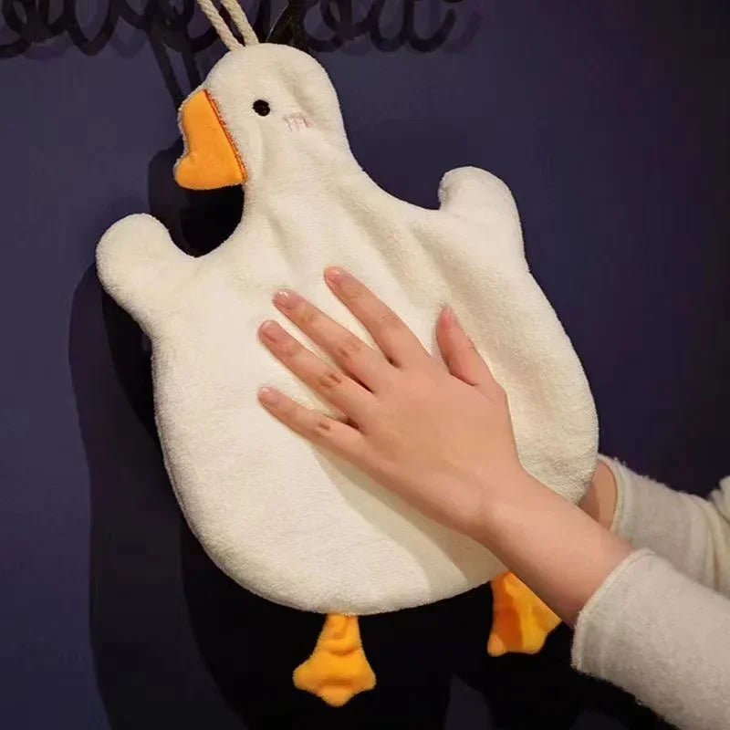 Cartoon Goose Hand Towel Water Absorbent Kitchen And Bath