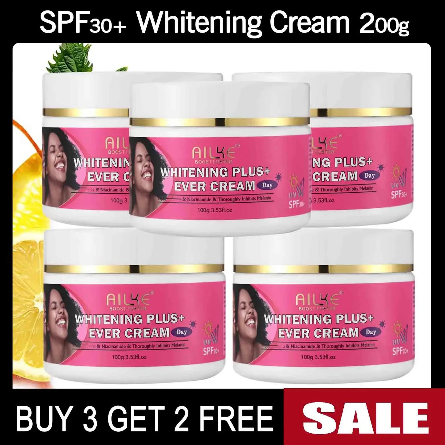 AILKE Natural Skin Brightening Set for All Skin Types, Cleaning, Dark Spots and Acne Removal, Boost Radiance, Organic, Vegan