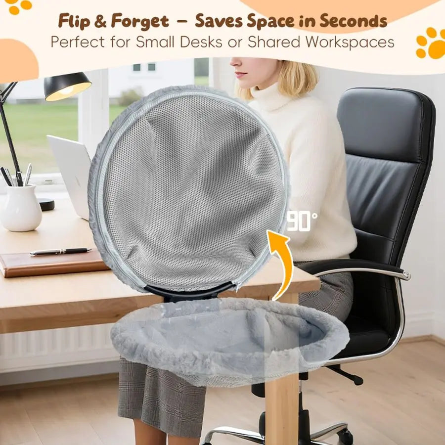 Desk Cat Bed With Clamp Mount Supports 50 Lbs Total