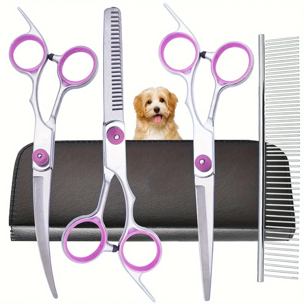 Stainless Steel Pet Grooming Scissors Set