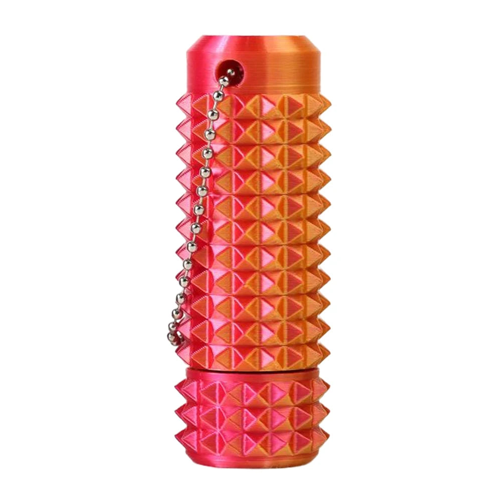 Spiky Grippie Stim Keychain 3D Printed Calming Keychain Roller Spiky Grippie Stim Keyring for  and Boost Focus
