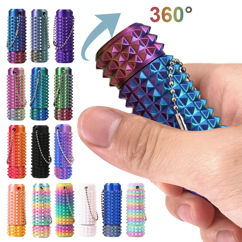 Spiky Grippie Stim Keychain 3D Printed Calming Keychain Roller Spiky Grippie Stim Keyring for  and Boost Focus
